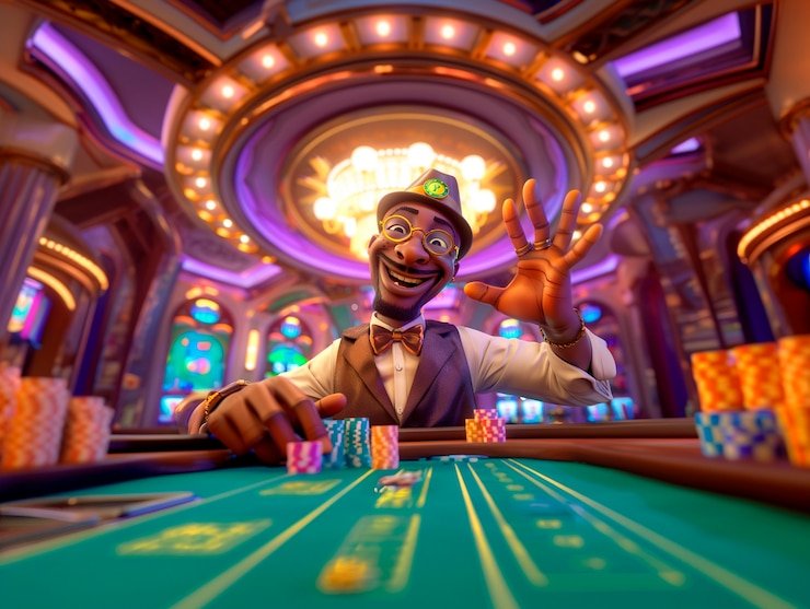 Live dealer gaming session on desktop display